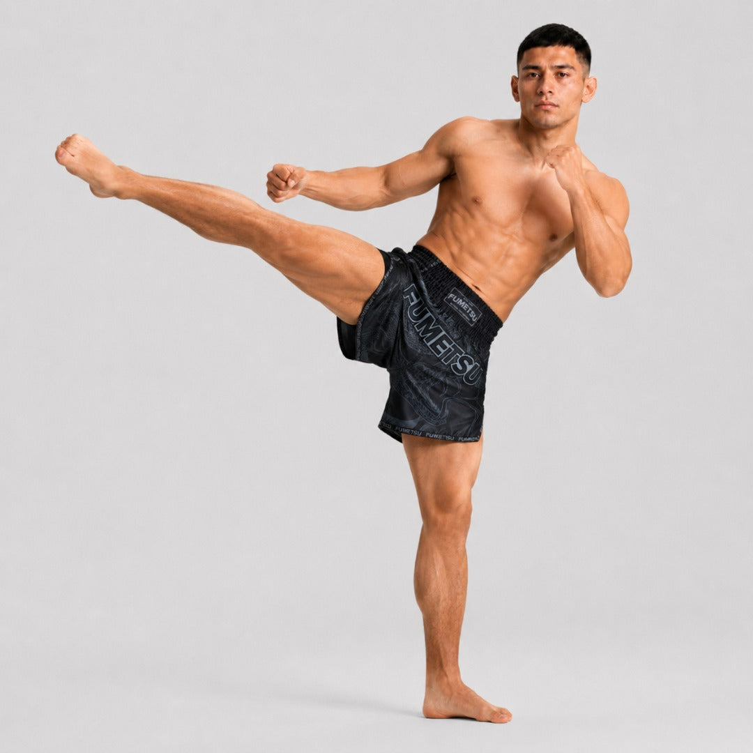 Anaconda Muay Thai Shorts Black/Black