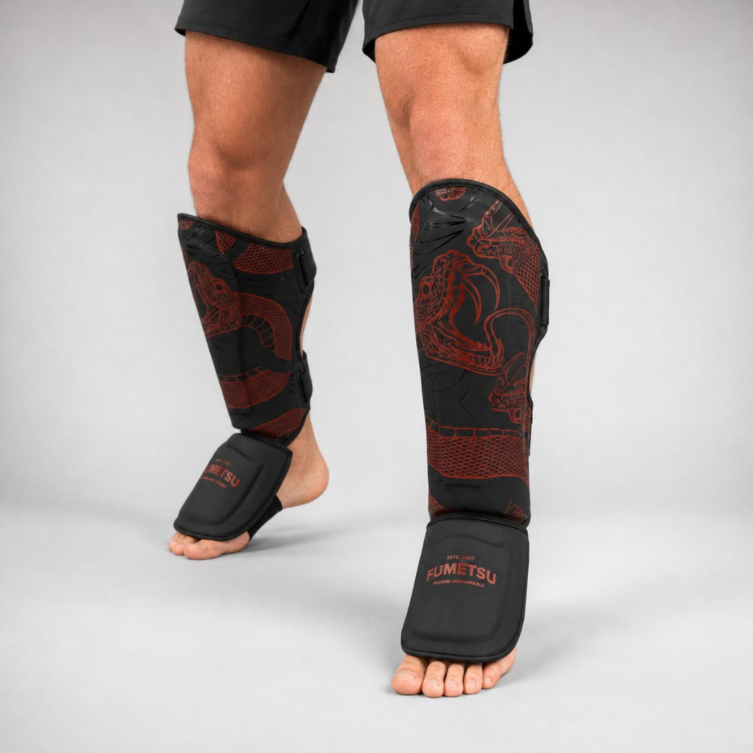 Anaconda Shin/Instep Guards Black/Red Lifestyle 3