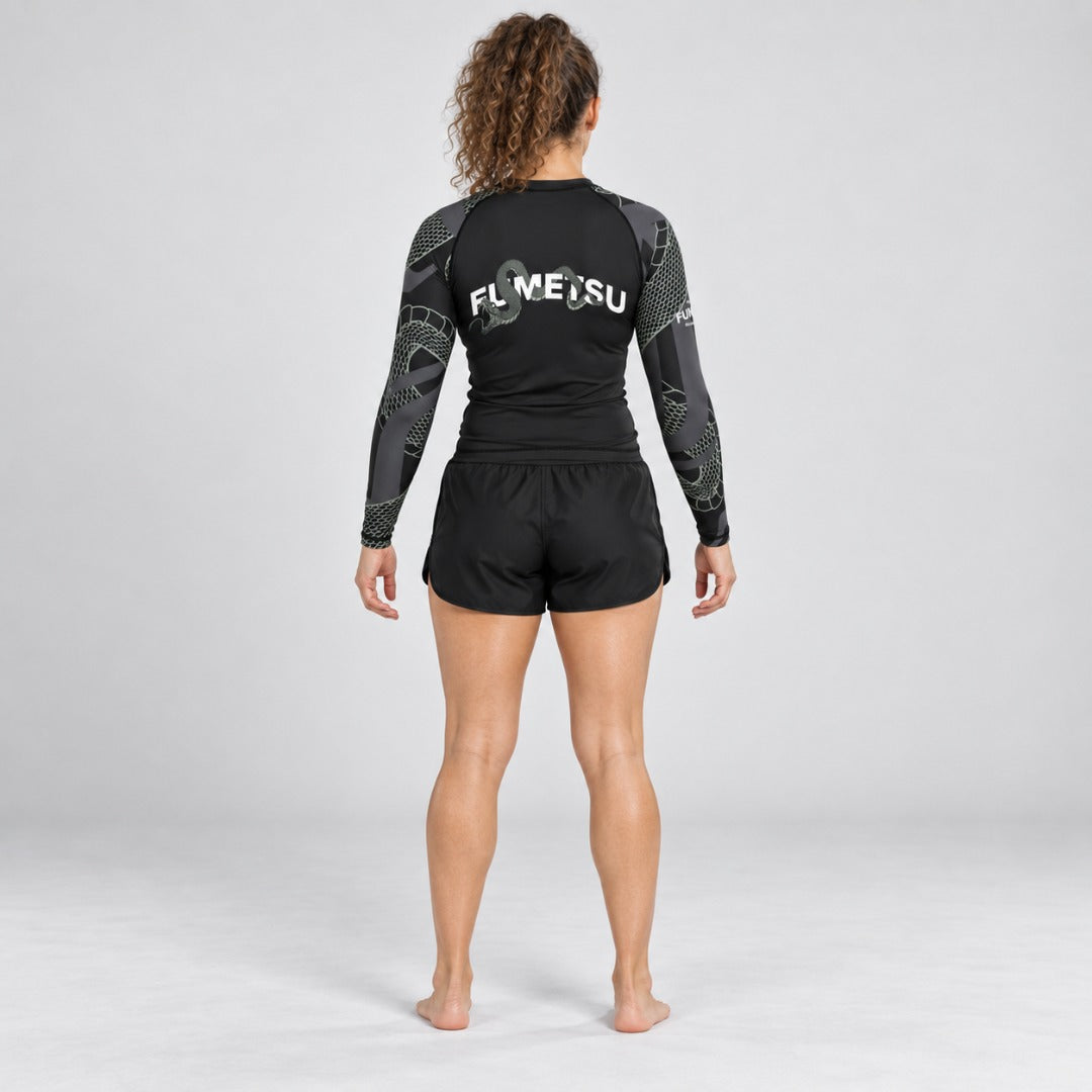 Anaconda Womens Long Sleeve Rash Guard Black/Khaki