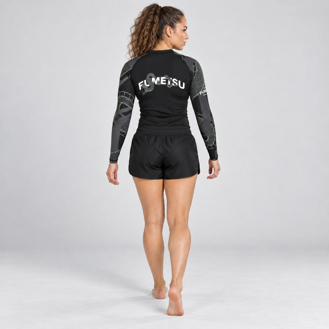 Anaconda Womens Long Sleeve Rash Guard Black/Khaki