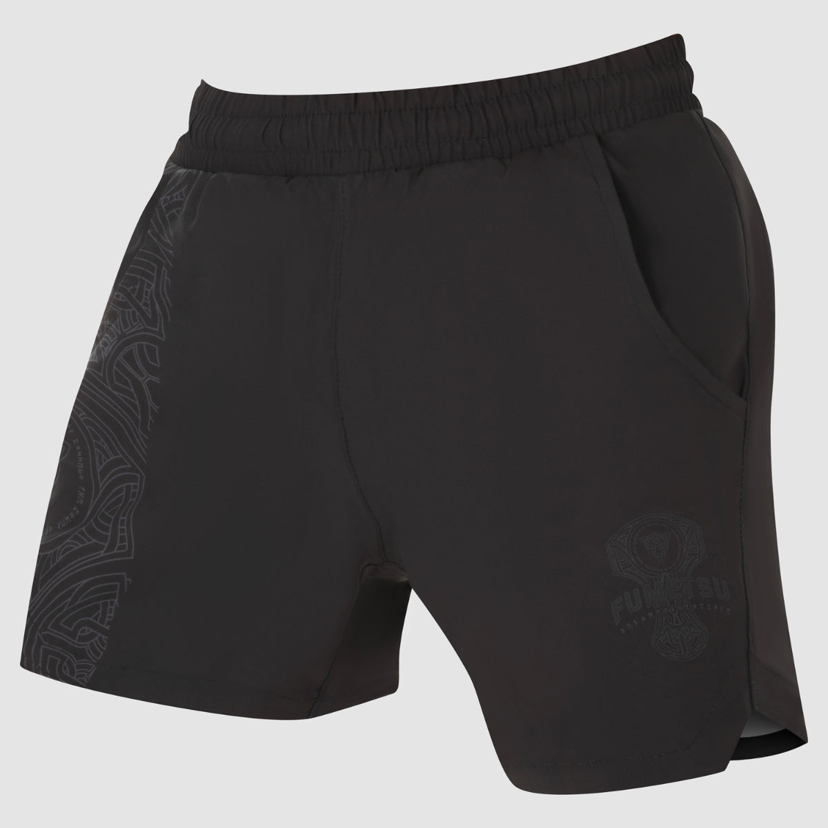 Black/Black Mjolnir V-Lite Training Shorts - Fumetsu