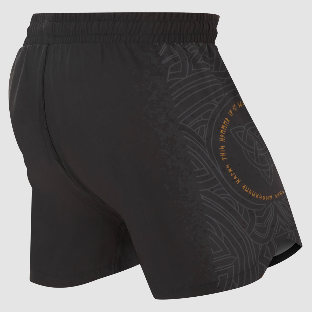 Black/Bronze Mjolnir V-Lite Fight Shorts - Fumetsu