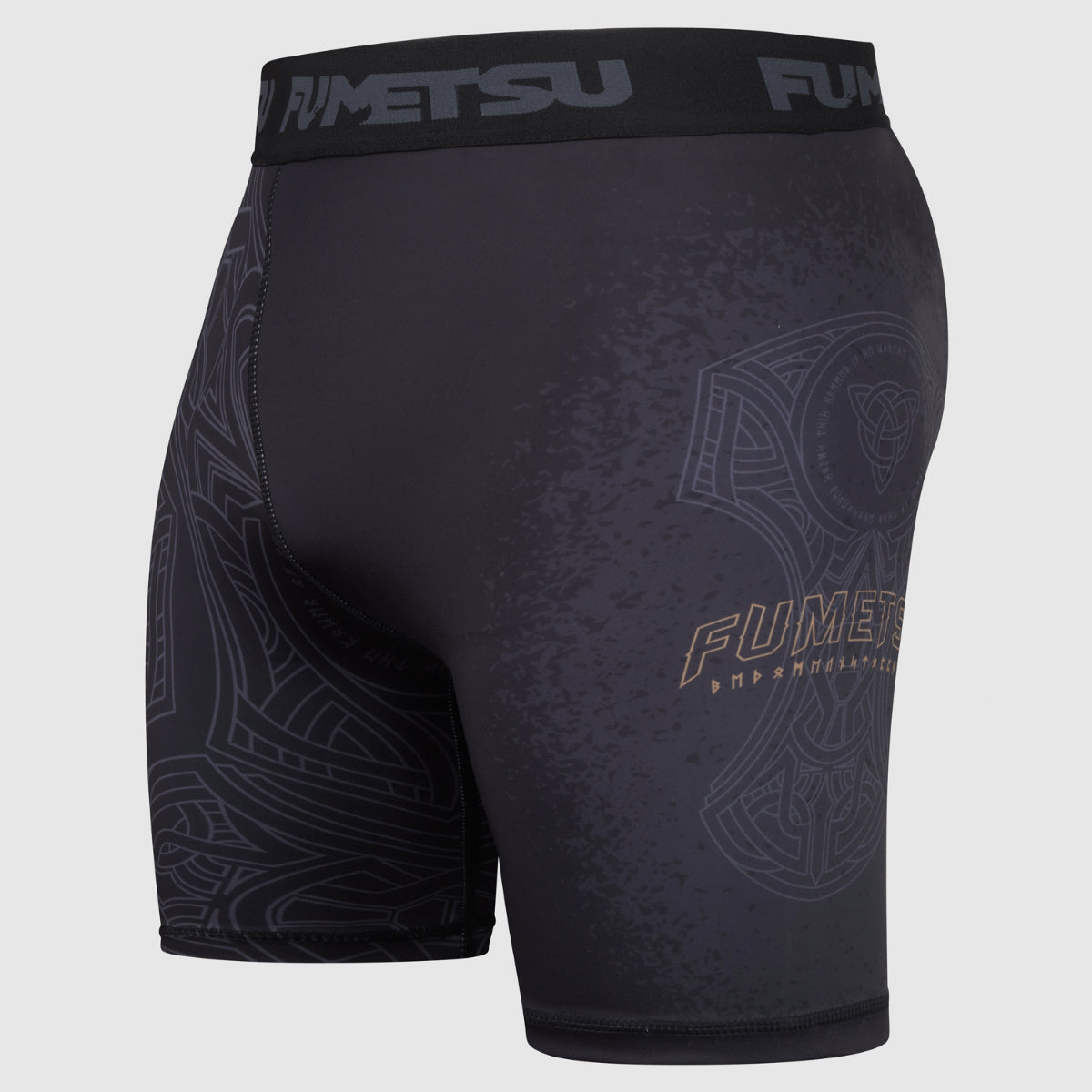 Black/Bronze Mjolnir Vale Tudo Shorts - Fumetsu
