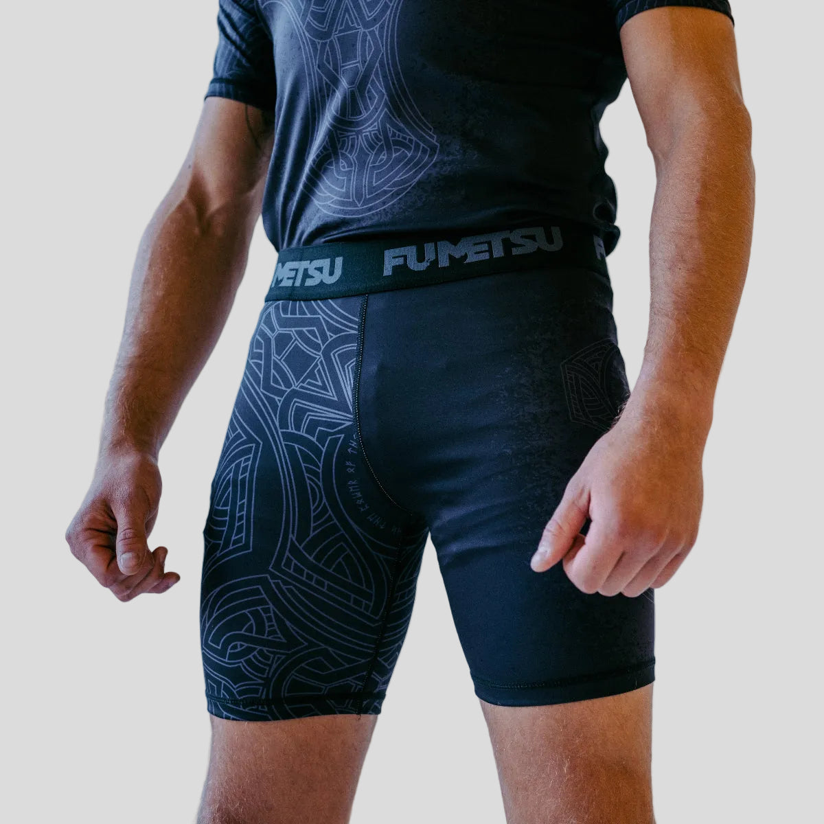 Black/Bronze Mjolnir Vale Tudo Shorts - Fumetsu