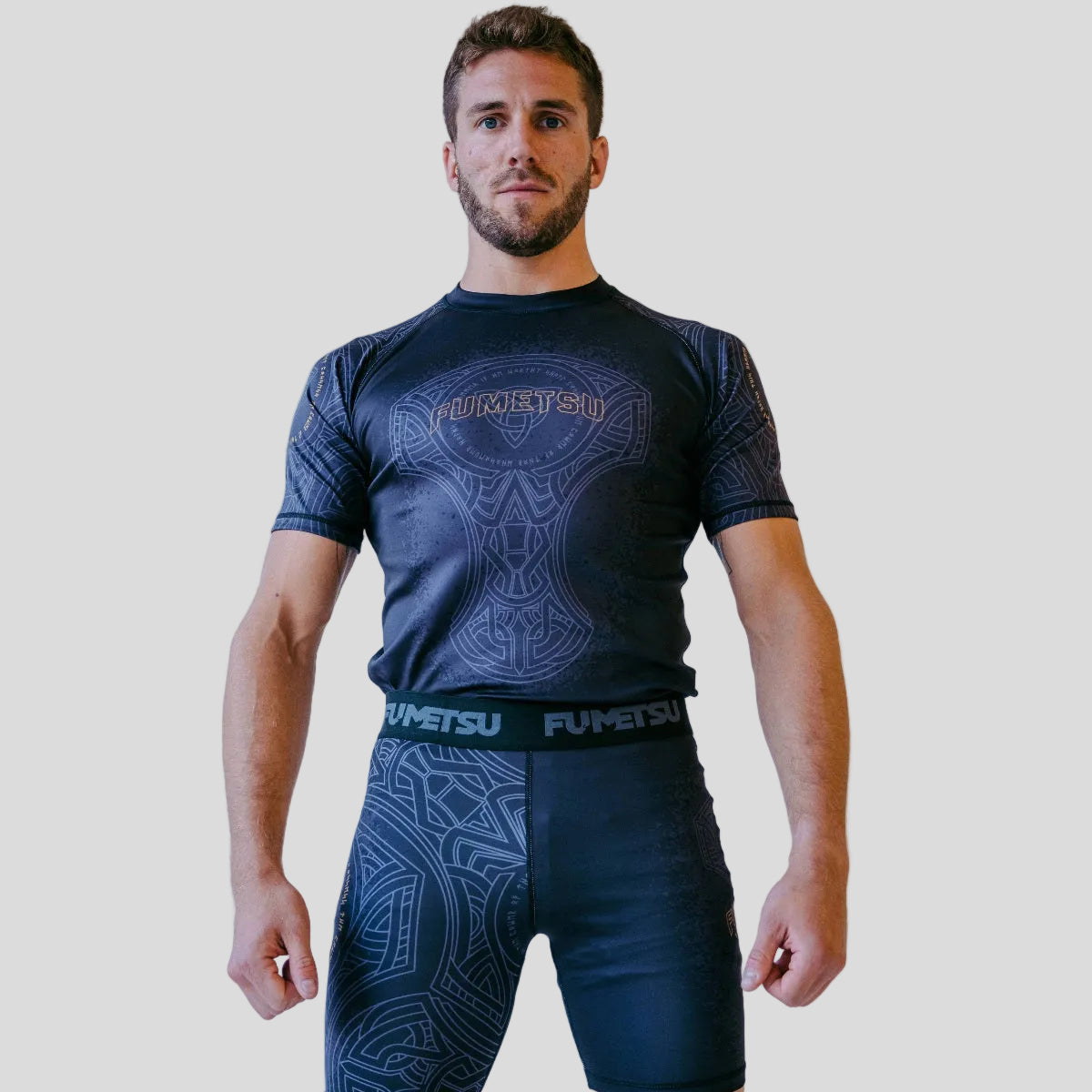 Black/Bronze Mjolnir Vale Tudo Shorts - Fumetsu