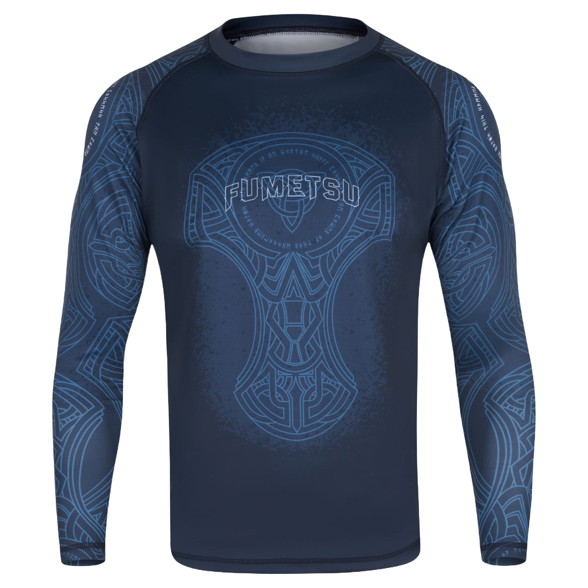 Blue/Black Mjolnir Long Sleeve Rash Guard - Fumetsu