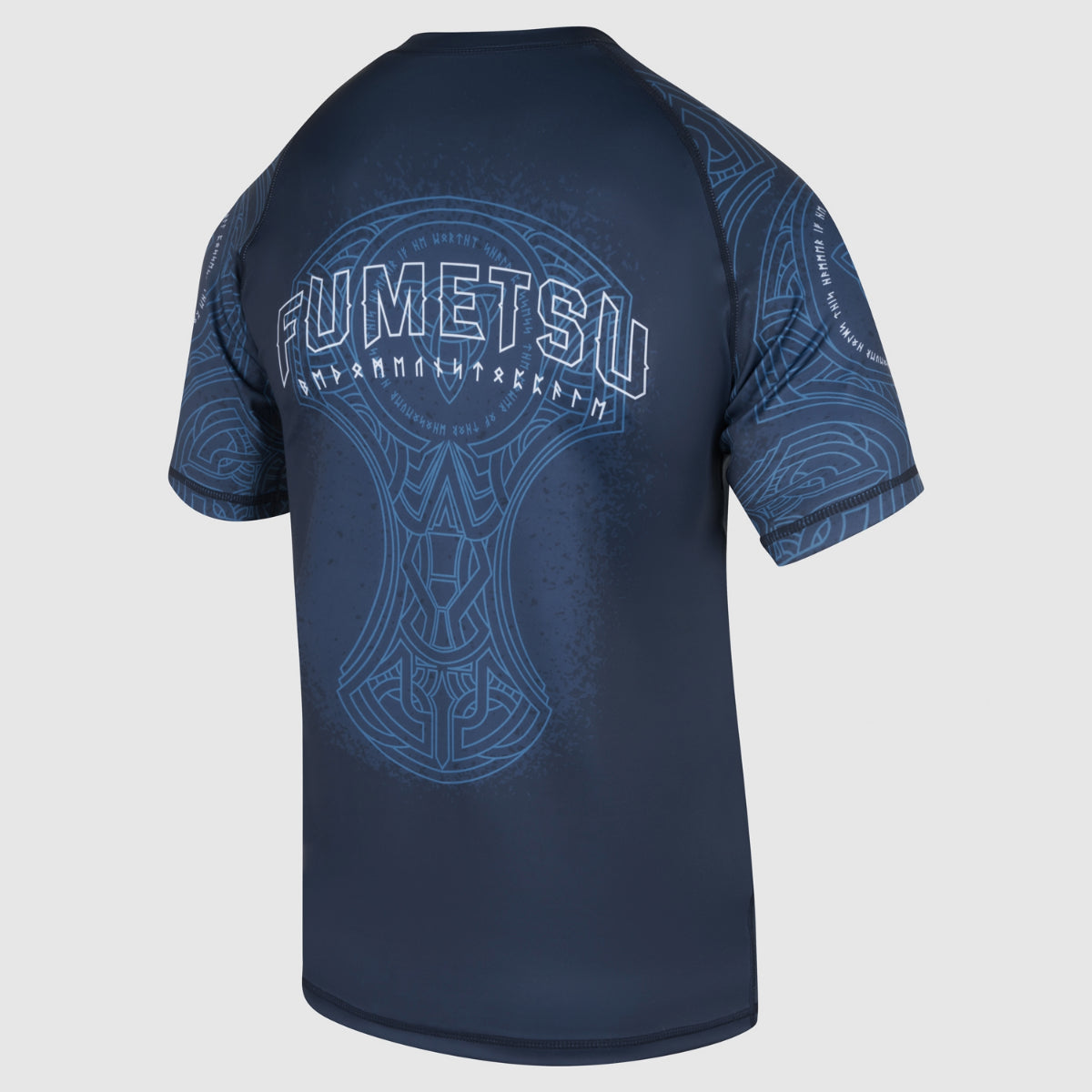Blue/Black Mjolnir Short Sleeve Rash Guard - Fumetsu