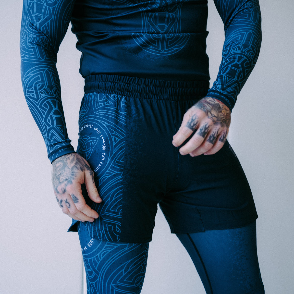 Blue/Black Mjolnir V-Lite Fight Shorts - Fumetsu