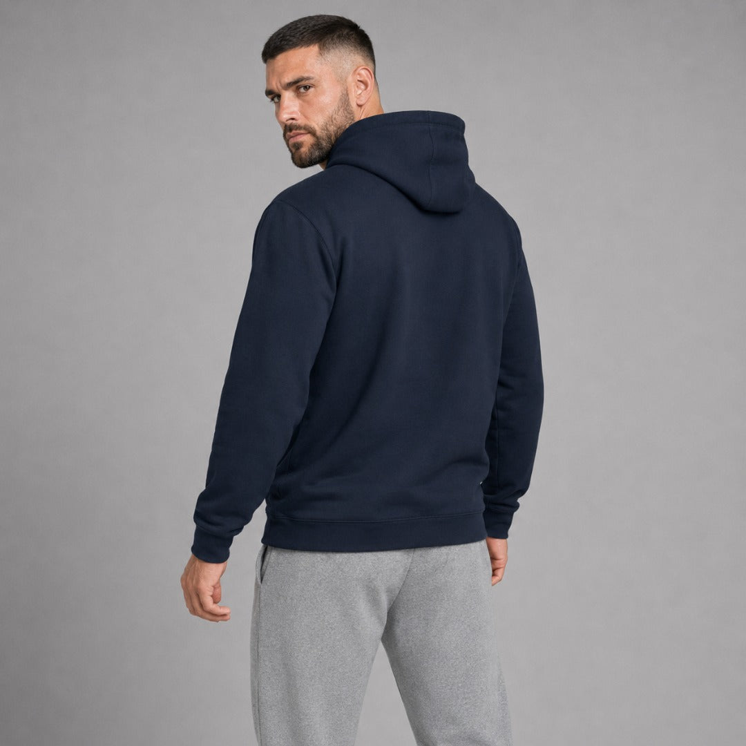 Brushed Metal Hoodie Navy Lifestyle 5