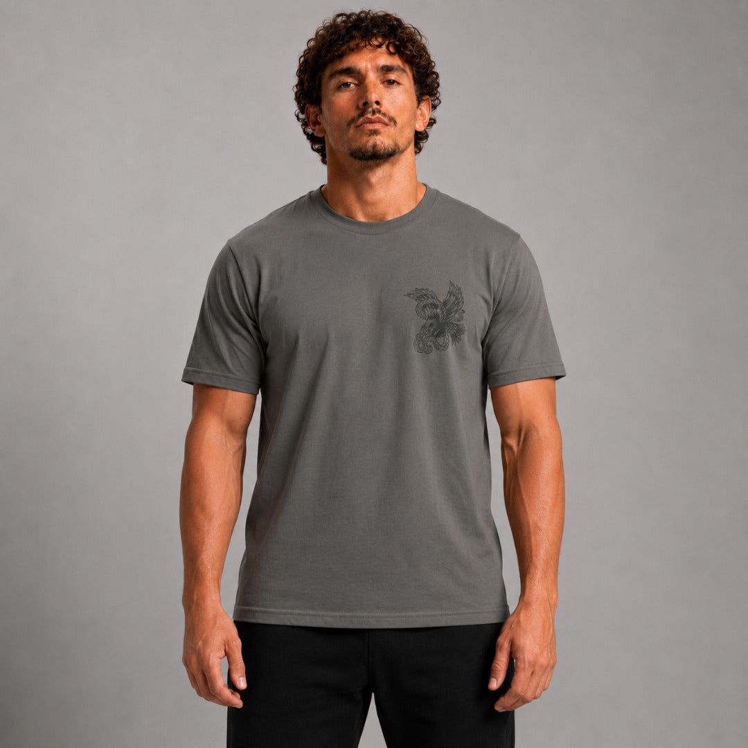 Death From Above T-Shirt Charcoal Lifestyle 3