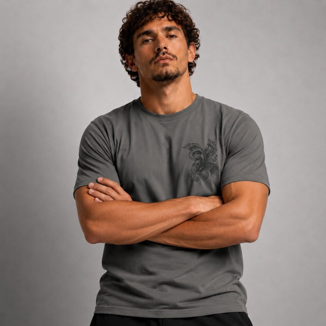Death From Above T-Shirt Charcoal Lifestyle 5
