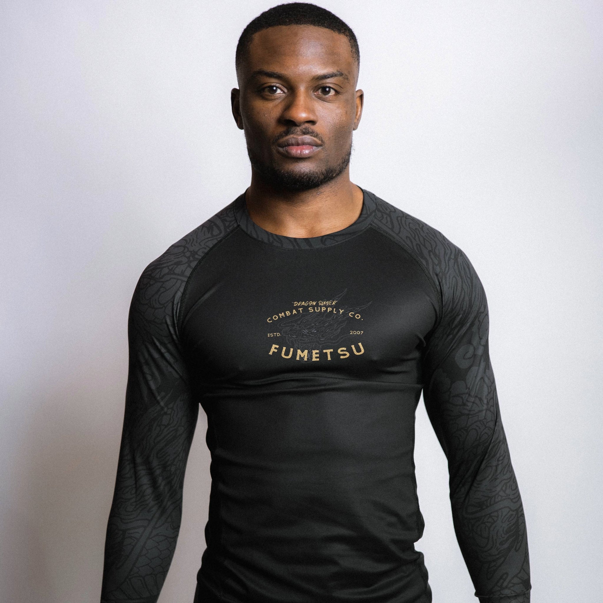 Dragon Slayer Long Sleeve Rash Guard Black/Gold