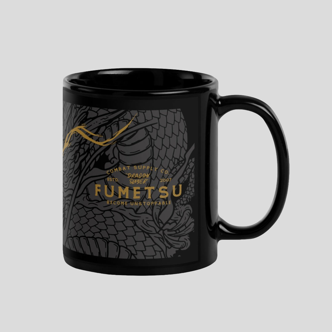 Dragon Slayer Glossy Mug Black Right
