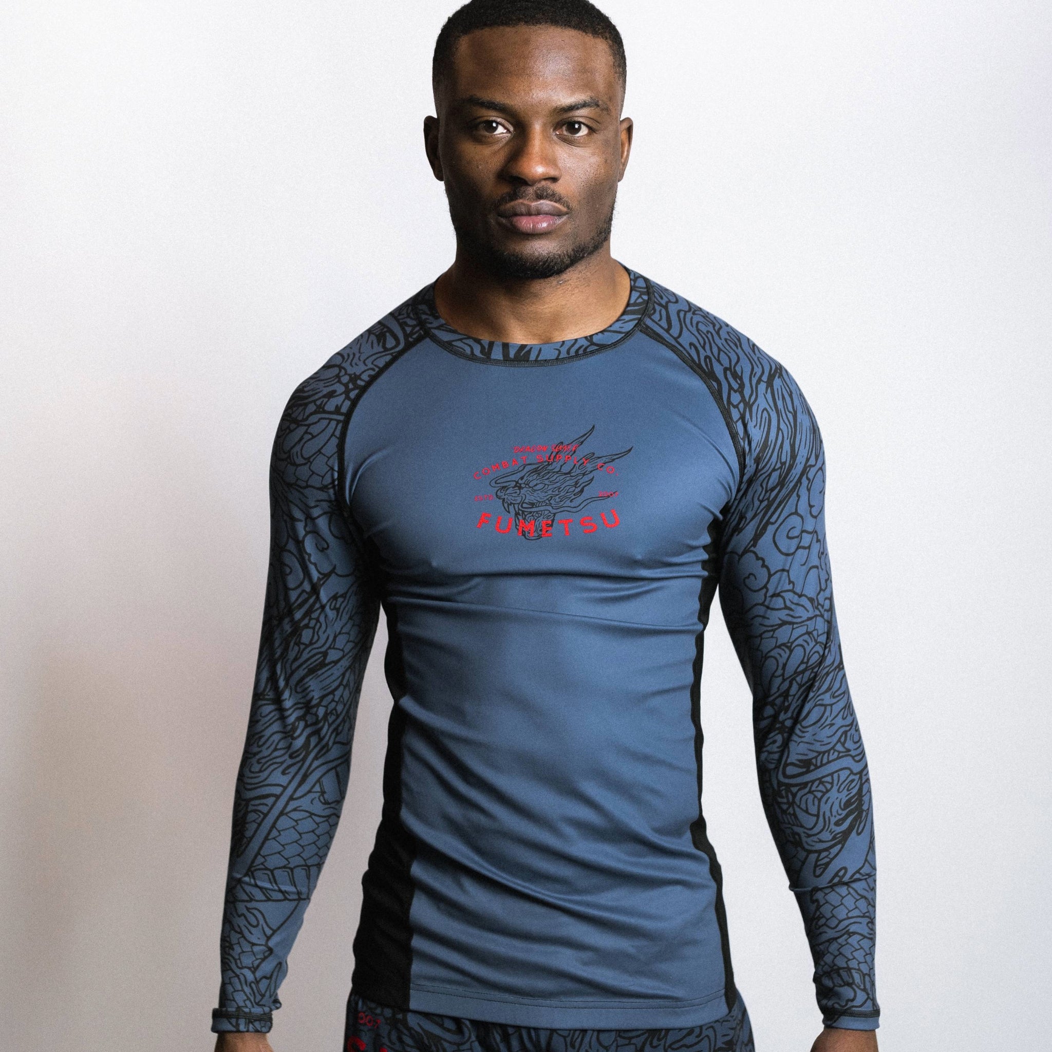 Dragon Slayer Long Sleeve Rash Guard Blue