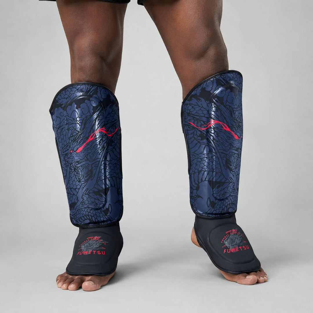 Dragon Slayer Shin Guards Blue/Black/Red