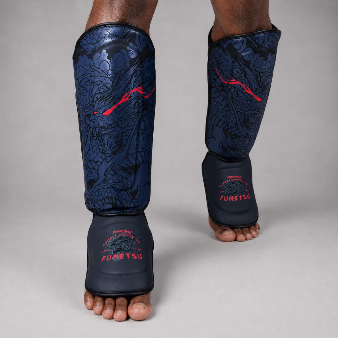 Dragon Slayer Shin Guards Blue/Black/Red