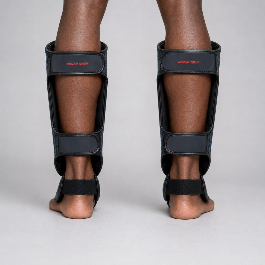 Dragon Slayer Shin Guards Blue/Black/Red