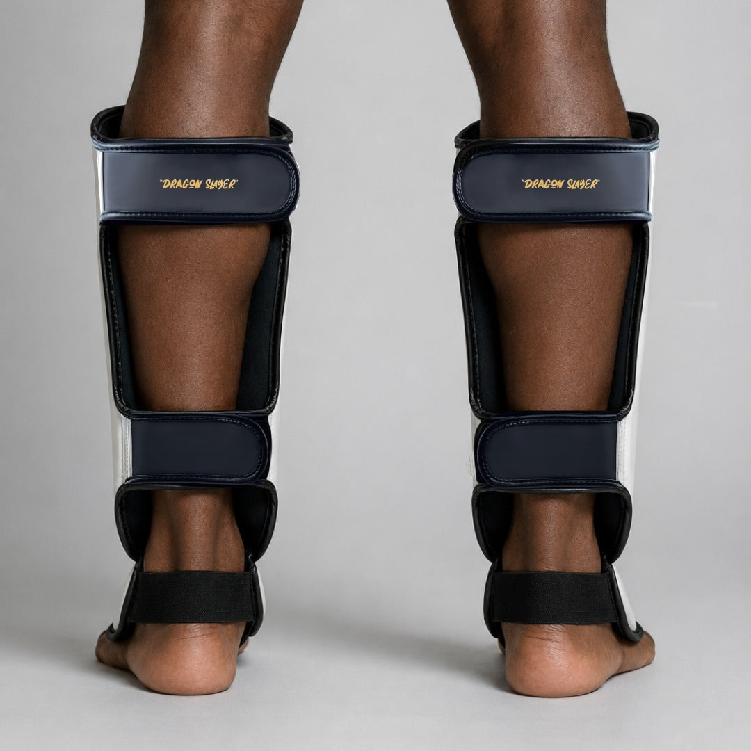 Dragon Slayer Shin Guards White/Black/Gold