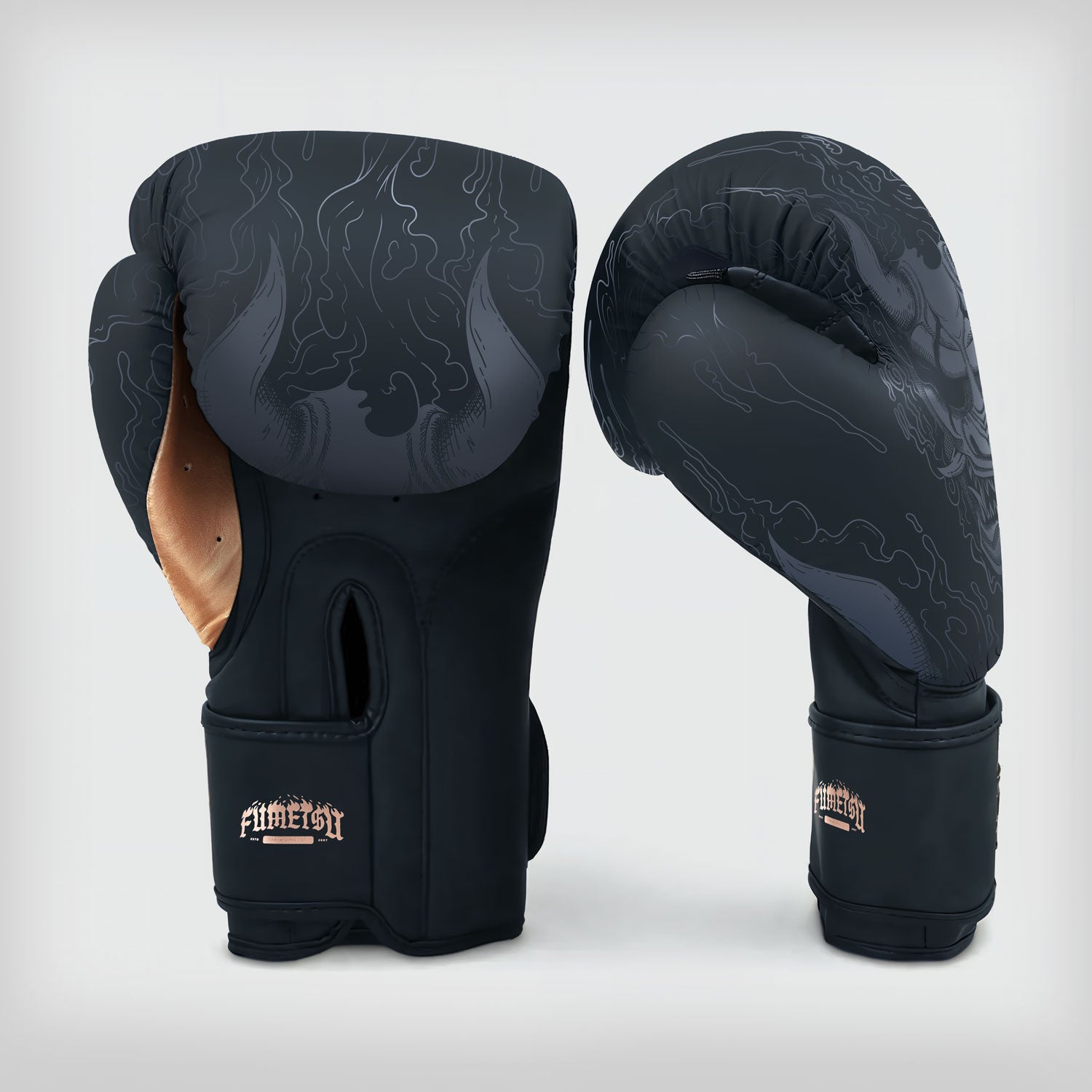 Oni Boxing Gloves Black/Grey/Bronze