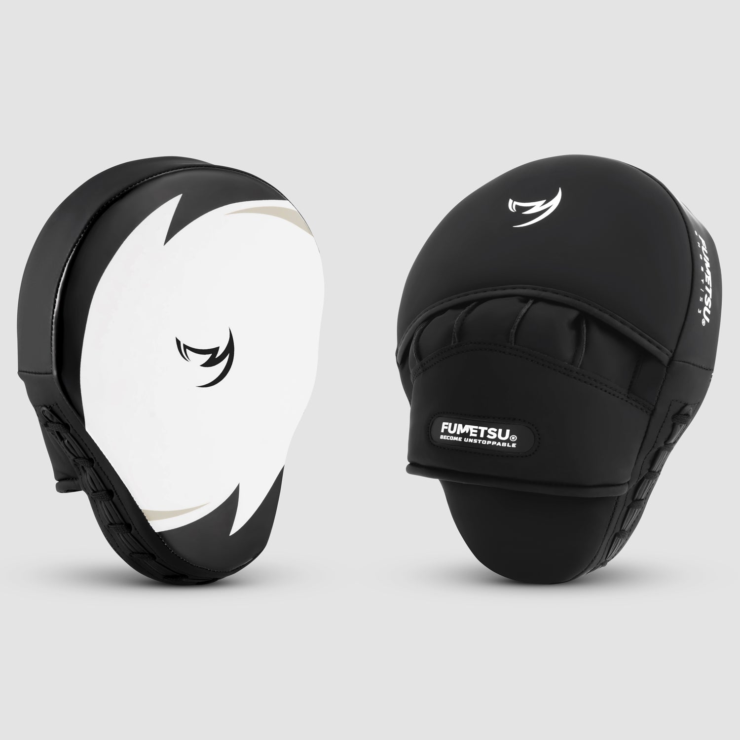 White/Black/Grey Ghost S3 Boxing Focus Mitts - Fumetsu