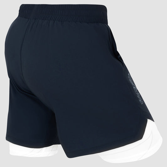 Navy/White Icon Dual Layer Training Shorts