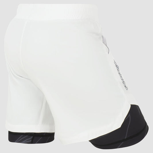 White/Black Icon Dual Layer Training Shorts