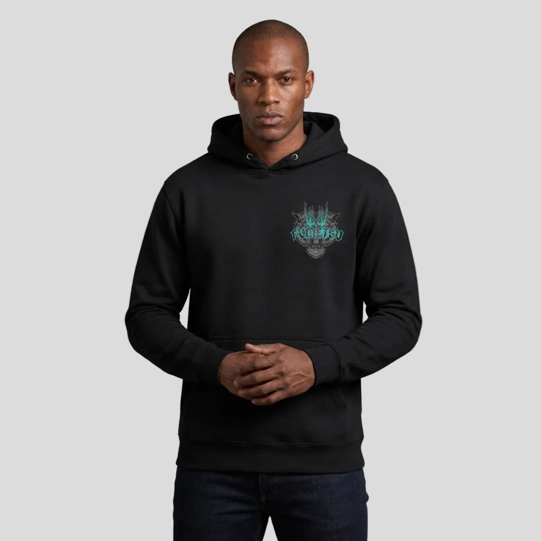 Fumetsu Inked - Tiger Hoodie Black/Teal Main Image