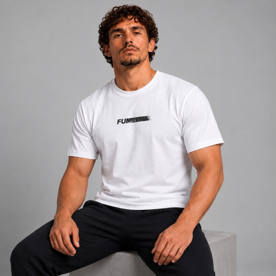 Signature Blur T-Shirt White Lifestyle 4