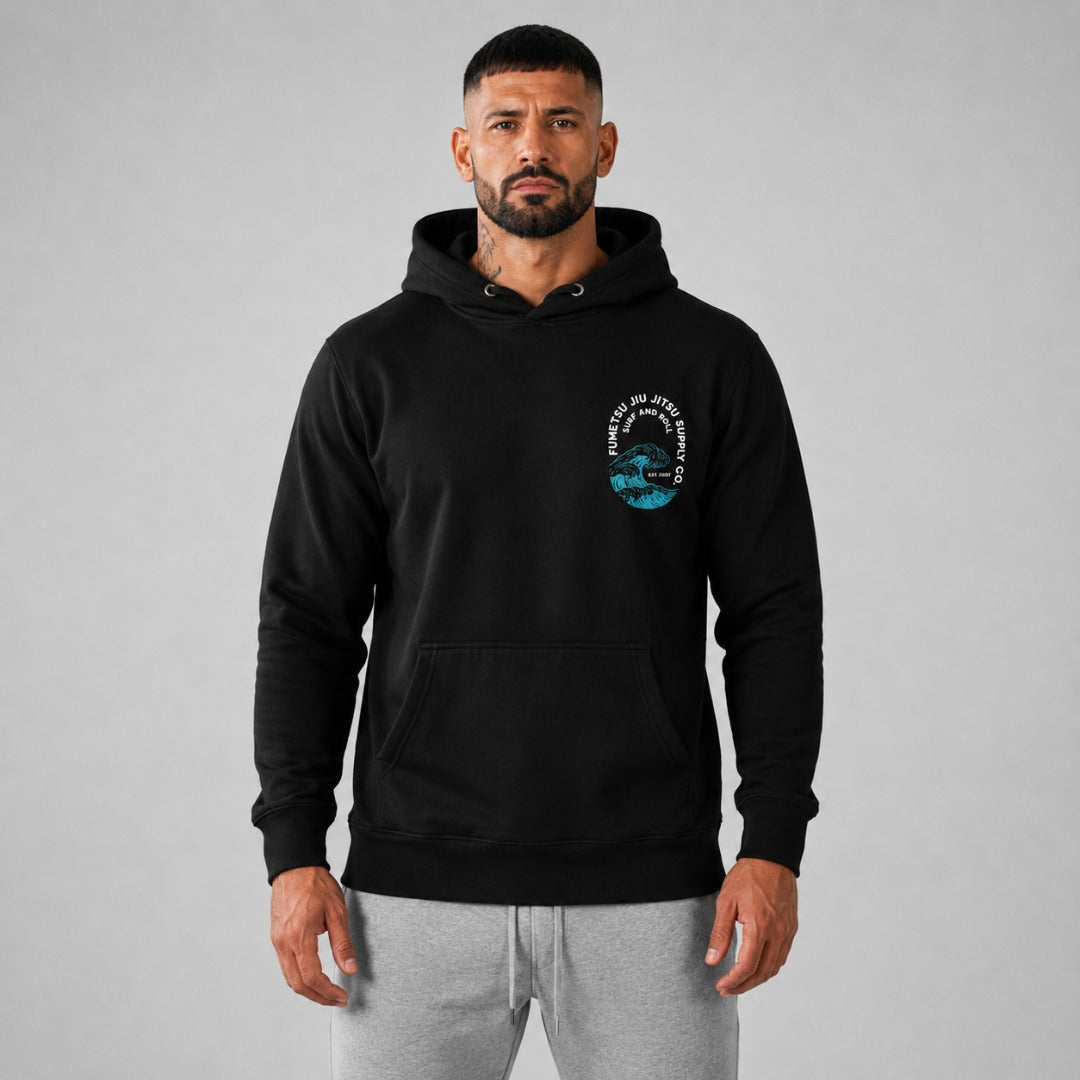 Surf and Roll Hoodie Black