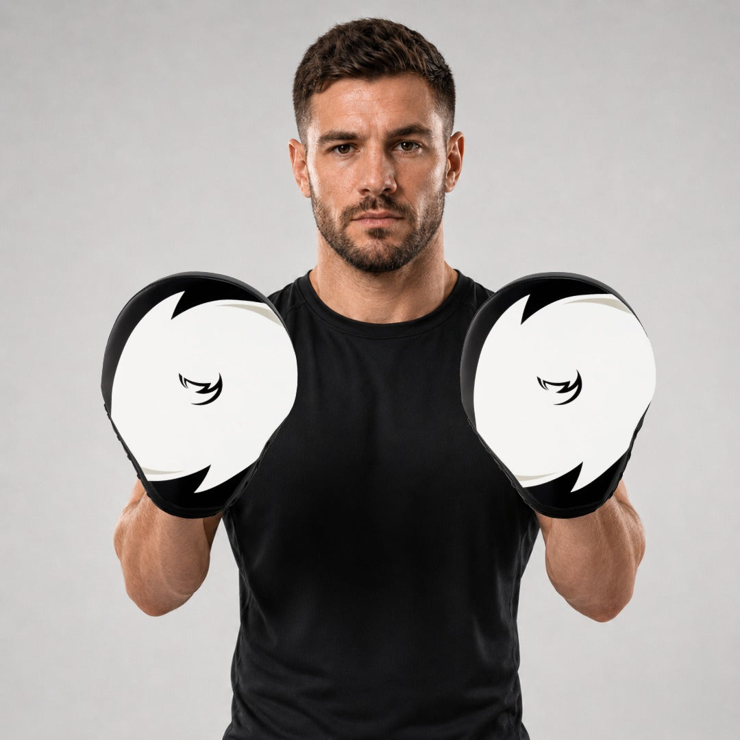 Ghost S3 Boxing Focus Mitts White/Black/Grey Lifestyle 1