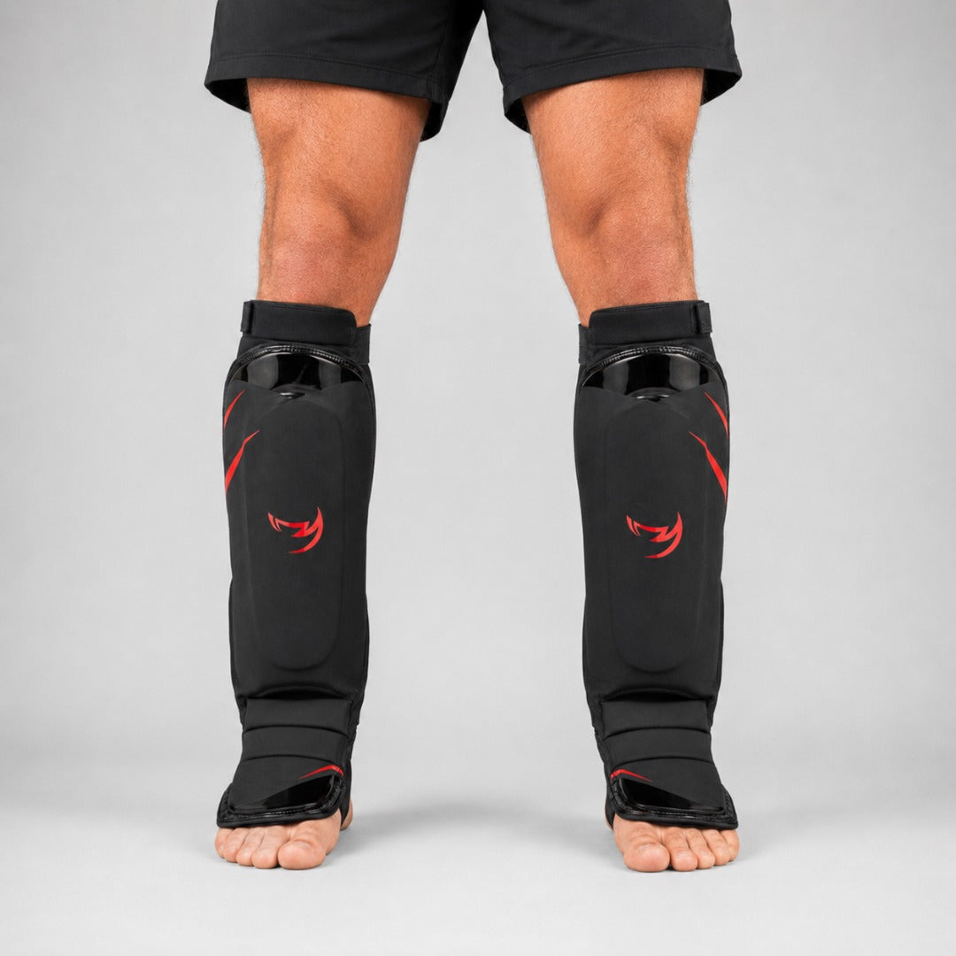Ghost S3 MMA Shin Guards Black/Red Lifestyle 4