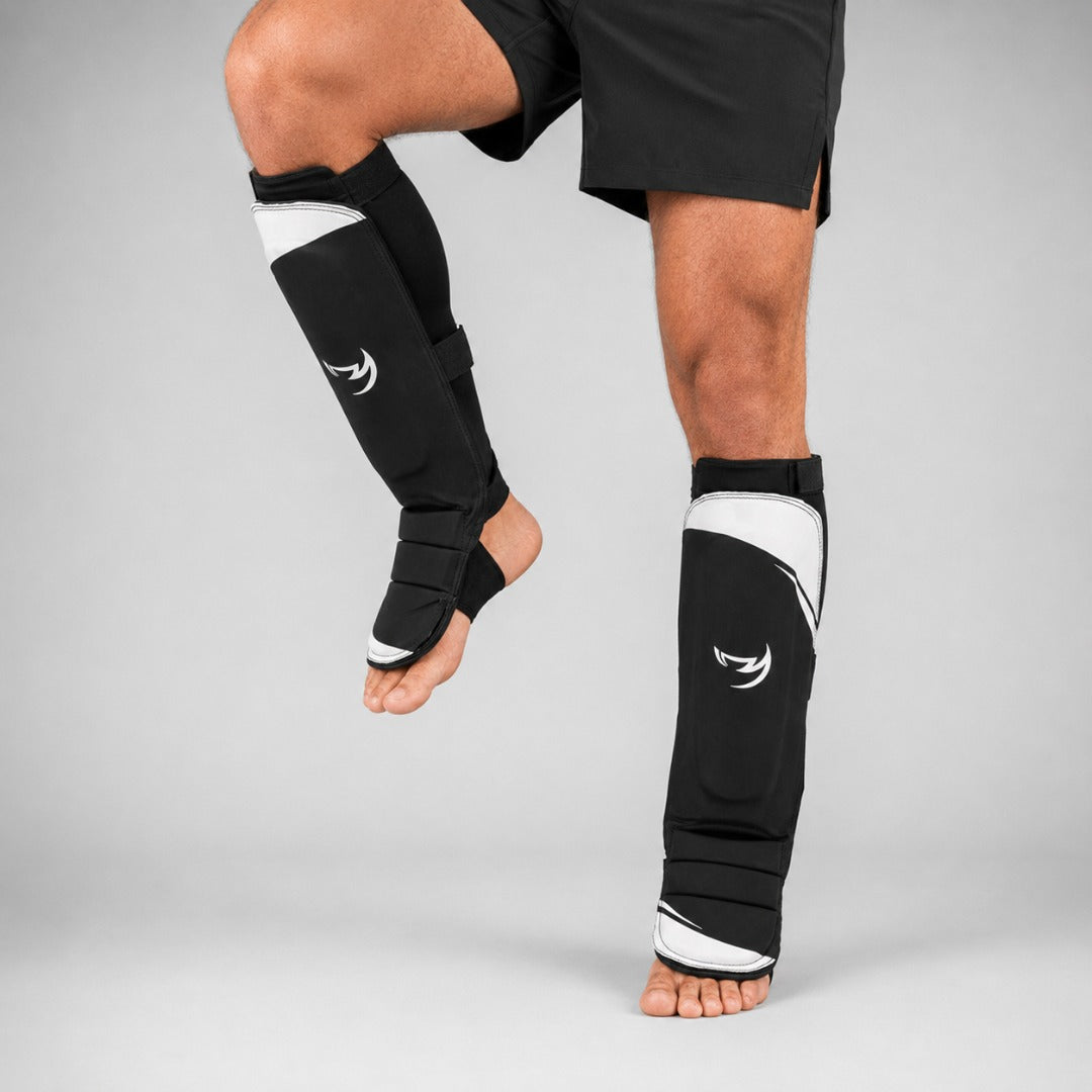 Ghost S3 MMA Shin Guards Black/White Lifestyle 1