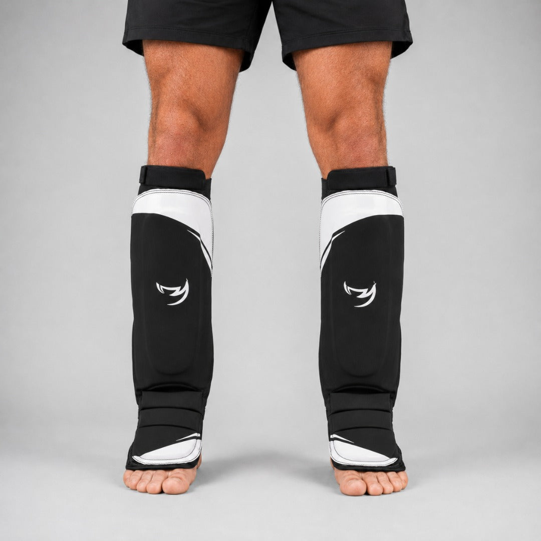 Ghost S3 MMA Shin Guards Black/White Lifestyle 3