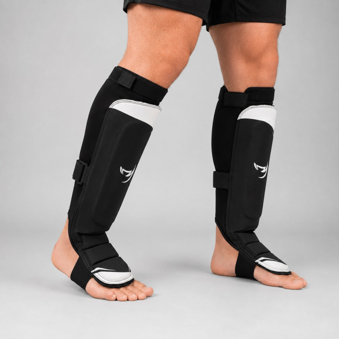 Ghost S3 MMA Shin Guards Black/White Lifestyle 4