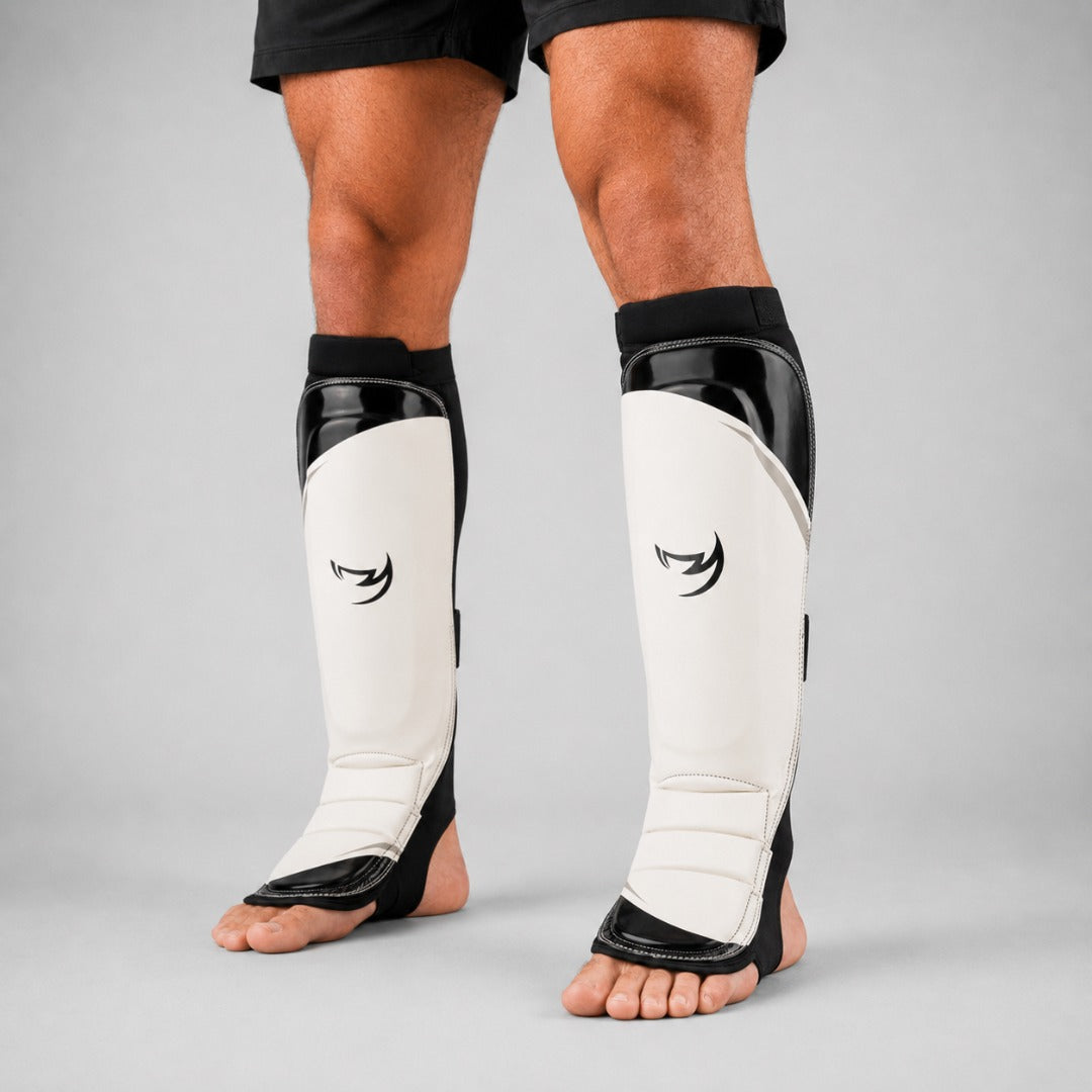 Ghost S3 MMA Shin Guards White/Black/Grey Lifestyle 1