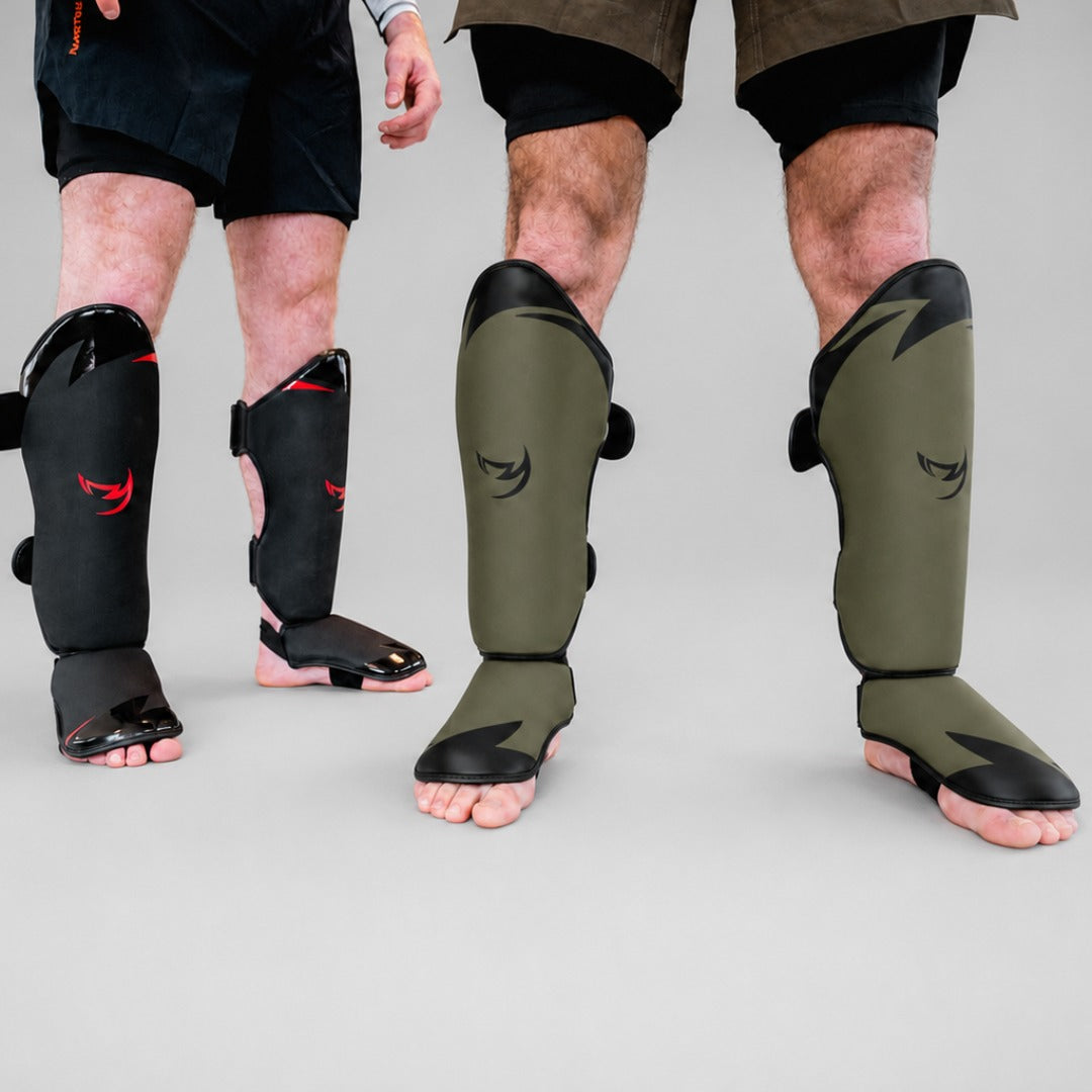 Ghost S3 Thai Shin Guards Khaki/Black Lifestyle 3