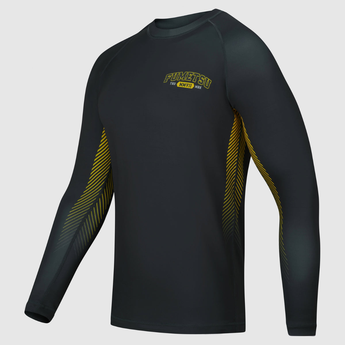 Grey Varsity Long Sleeve Rash Guard - Fumetsu
