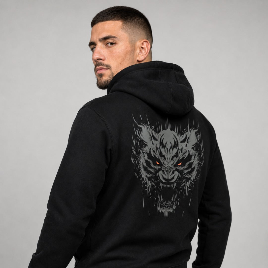 Immortal Tiger Hoodie Black/Orange