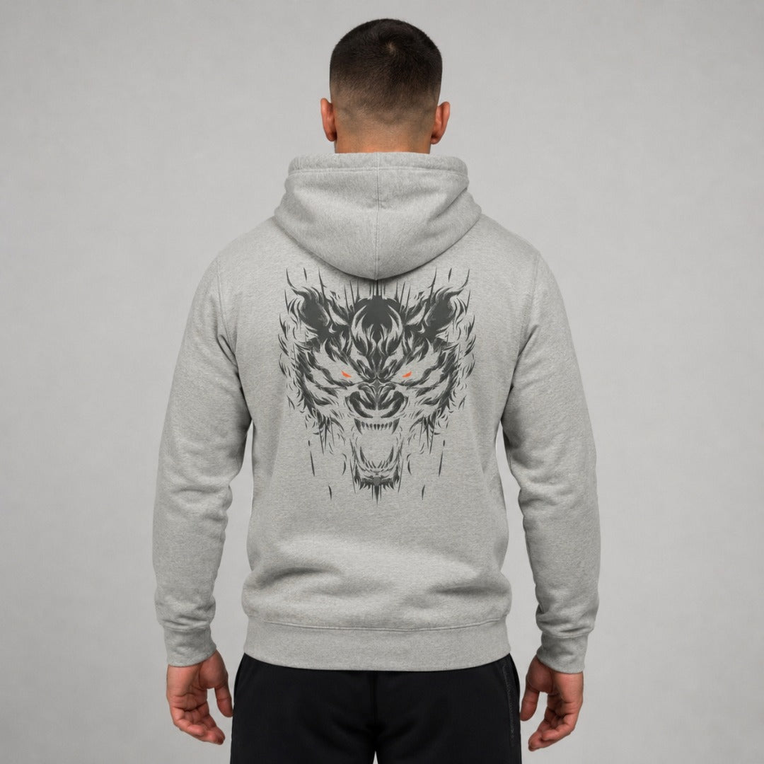 Immortal Tiger Hoodie Grey/Orange