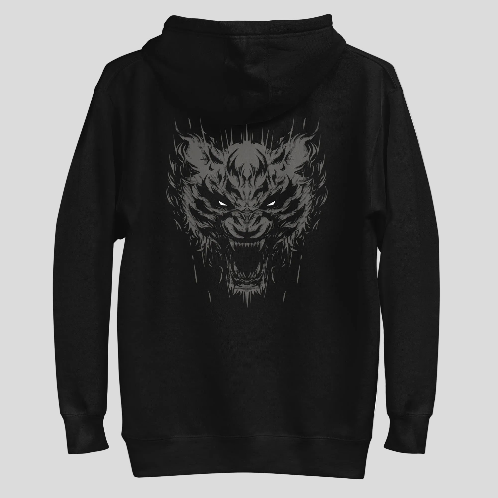 Immortal Tiger Hoodie Vintage Black Back