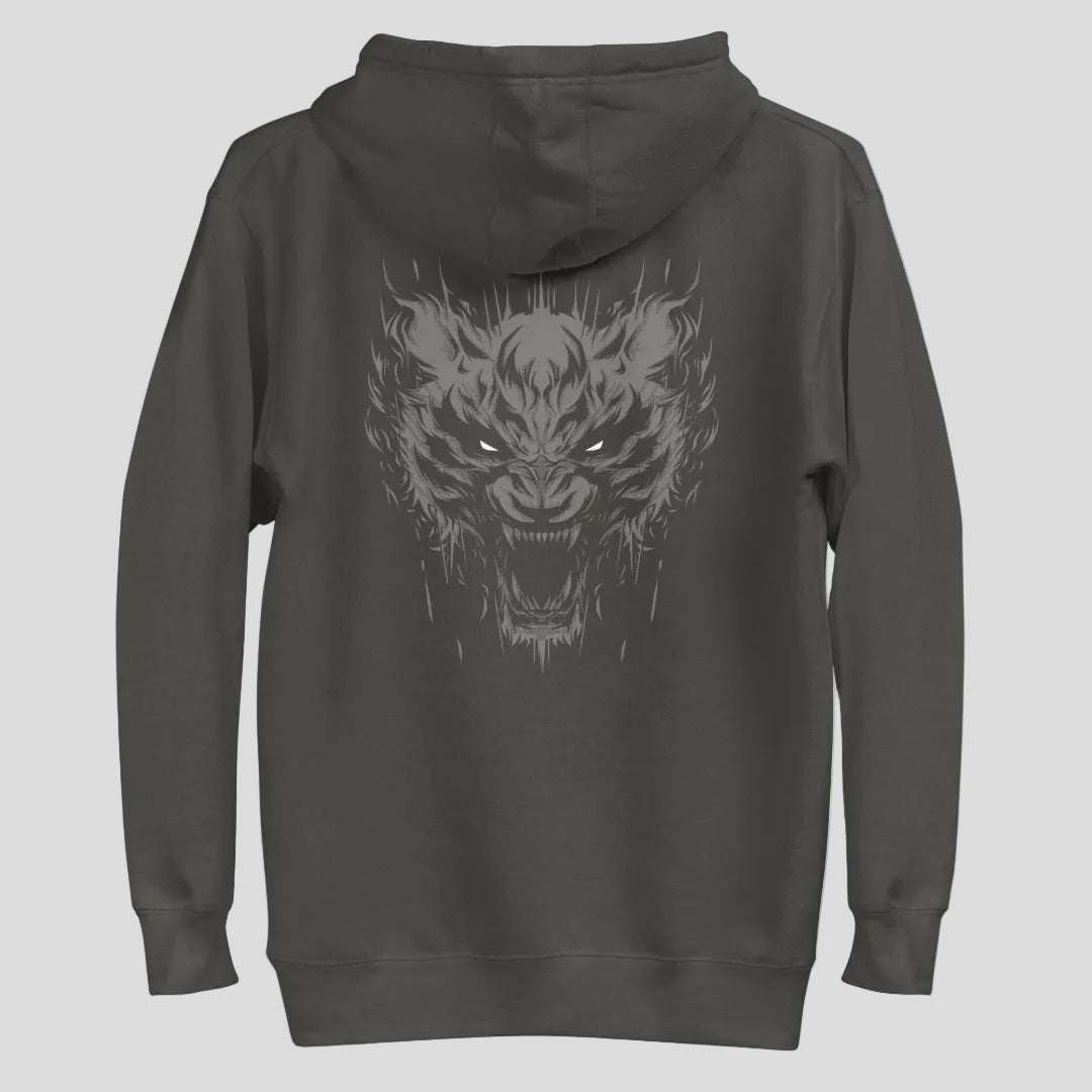 Immortal Tiger Hoodie Vintage Black Lifestyle 2