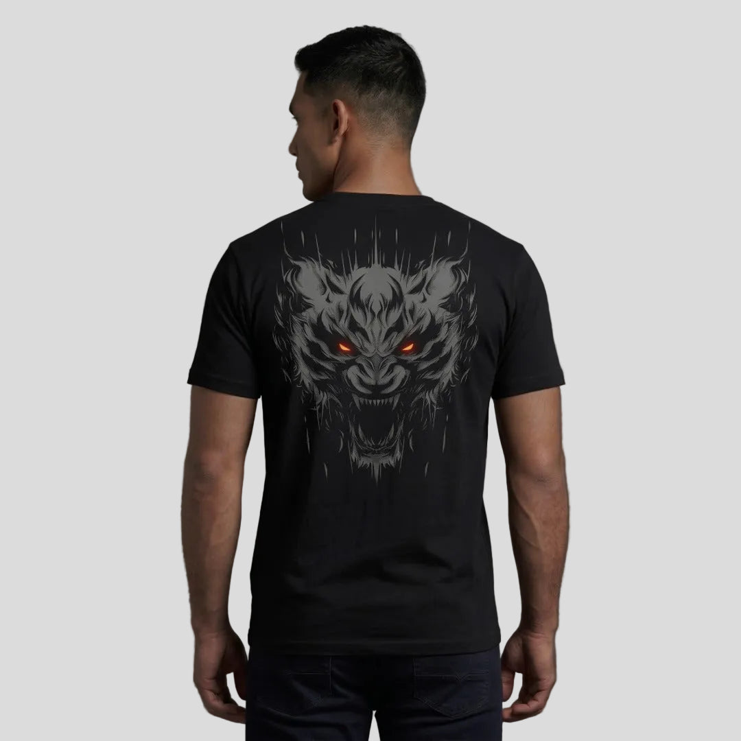 Immortal Tiger T-Shirt Black/Orange Lifestyle 2