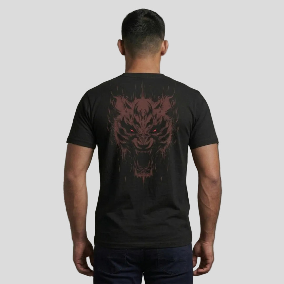 Immortal Tiger T-Shirt Black/Red Lifestyle 2