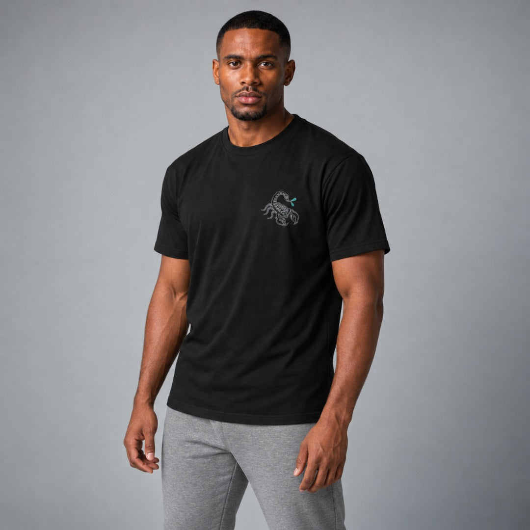 Inked - Scorpion T-Shirt Black/Grey/Teal