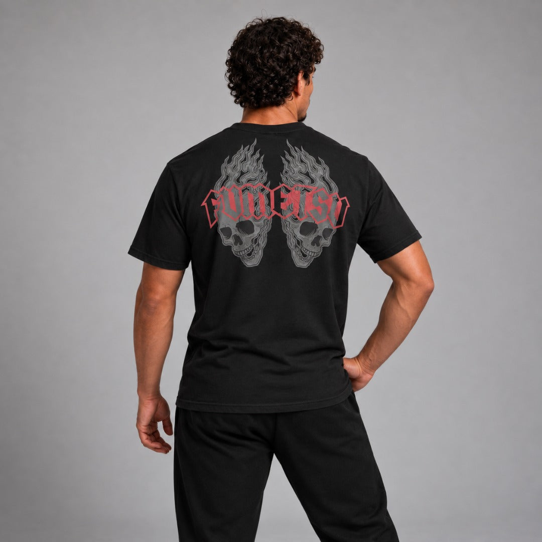 Inked - Skulls T-Shirt Black/Red