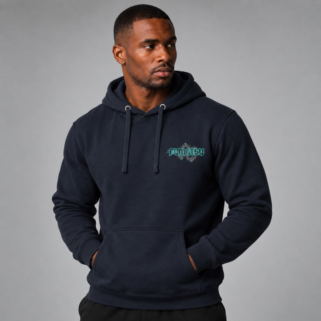 Inked - Snake Hoodie Navy/Teal Photoshoot
