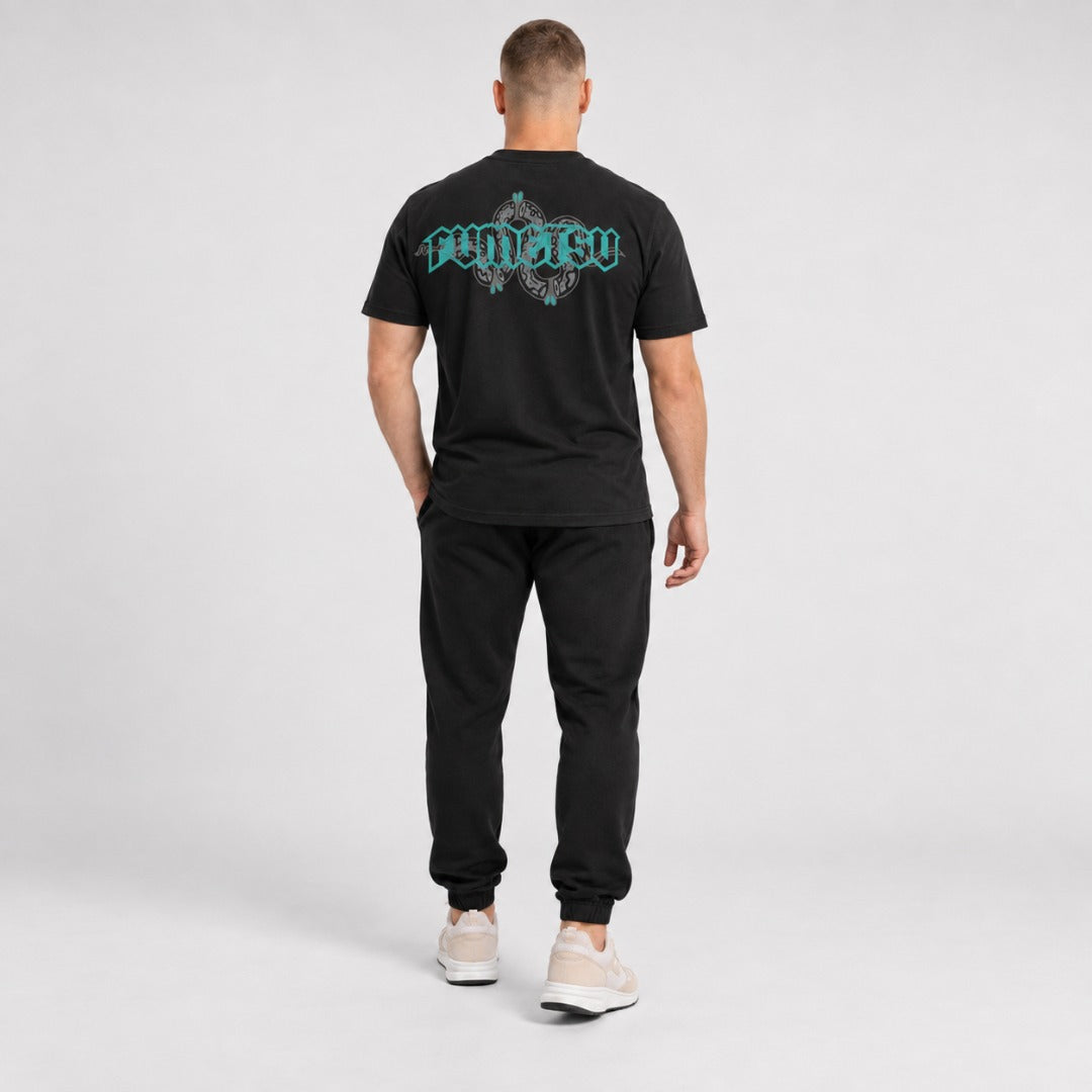 Inked - Snake T-Shirt Black/Grey/Teal Lifestyle 5