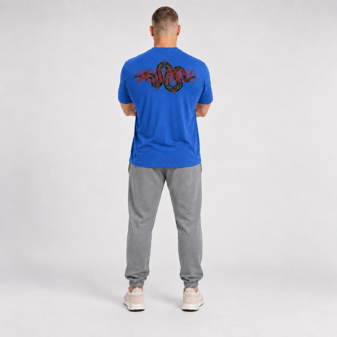 Inked - Snake T-Shirt Blue/Red Lifestyle 3