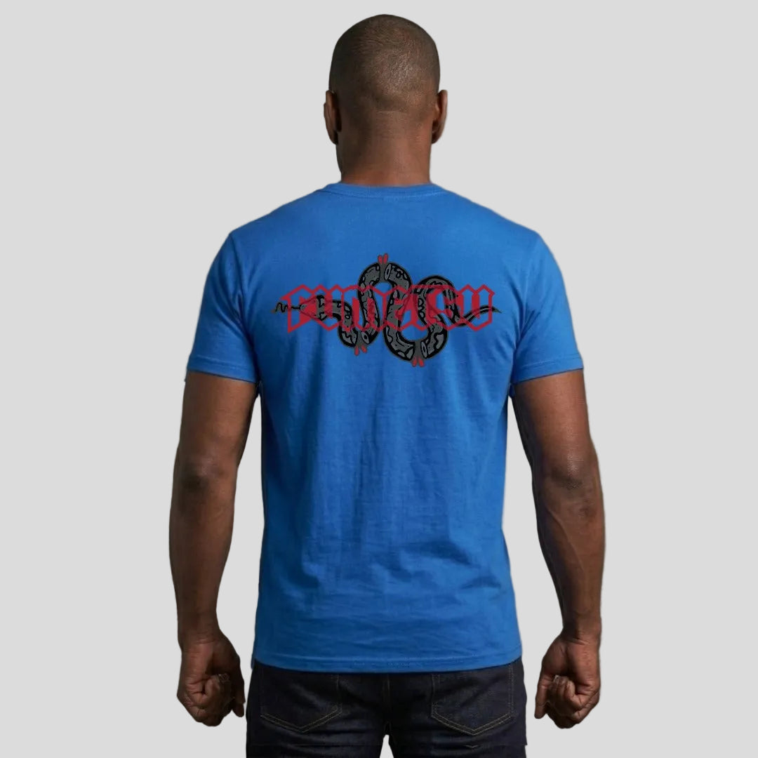 Inked - Snake T-Shirt Blue/Red Lifestyle Back