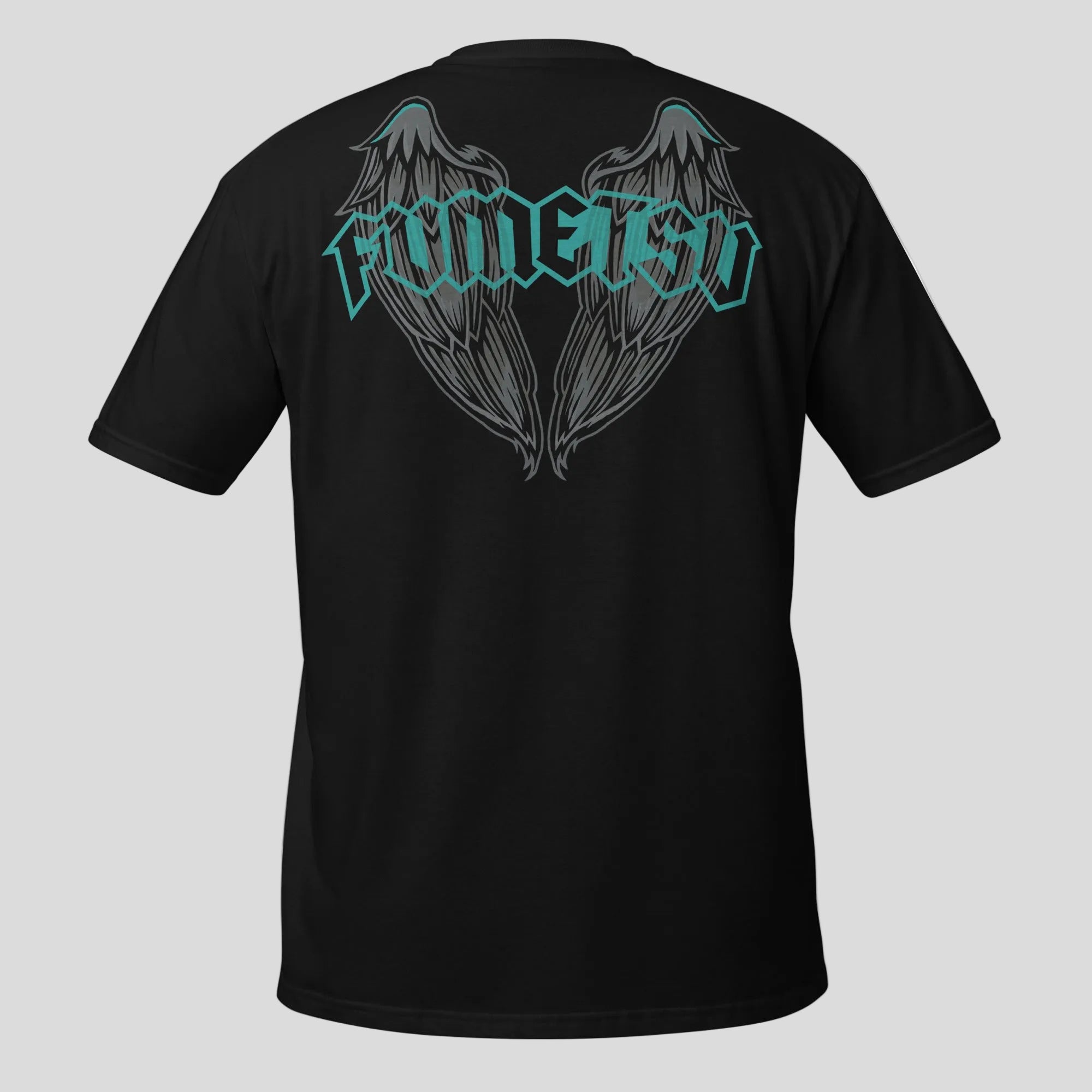 Inked - Wings T-Shirt Black/Teal Back